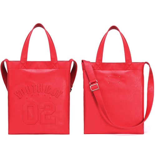YOUTHBOY LEATHER TOTE BAG (RED)